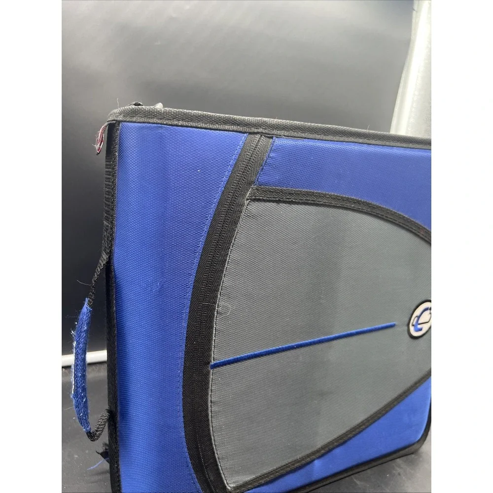 Case-It Blue Zipper Binder 3-Inch Capacity with 5-Tab Expanding File